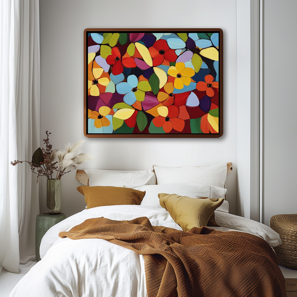 Joy in Bloom – Playful Abstract Flower Color Patchwork