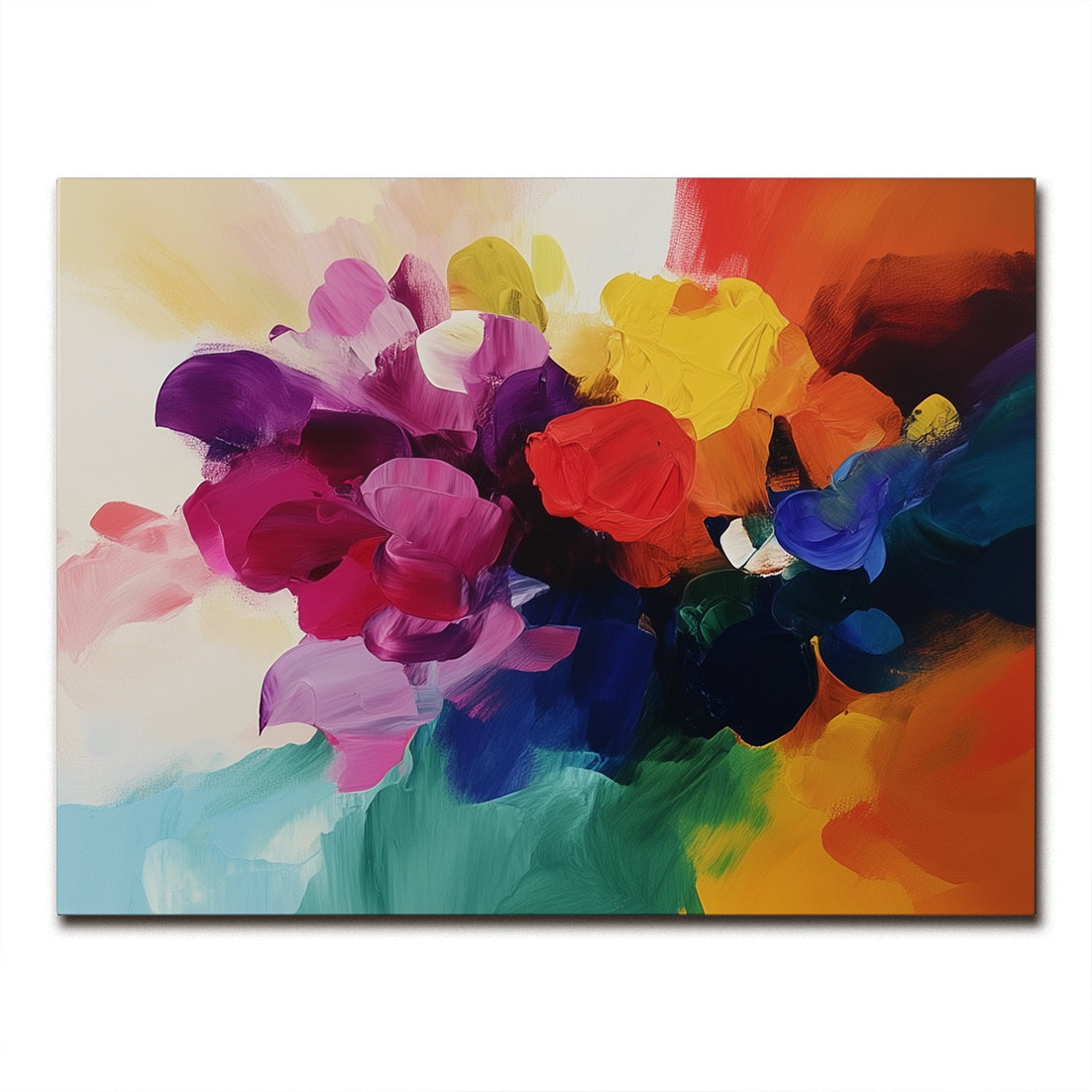 Color Bloom – Bold Abstract Floral Canvas Painting