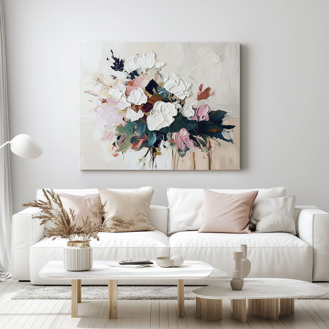 Blossom Reverie – Textured Abstract Floral Painting