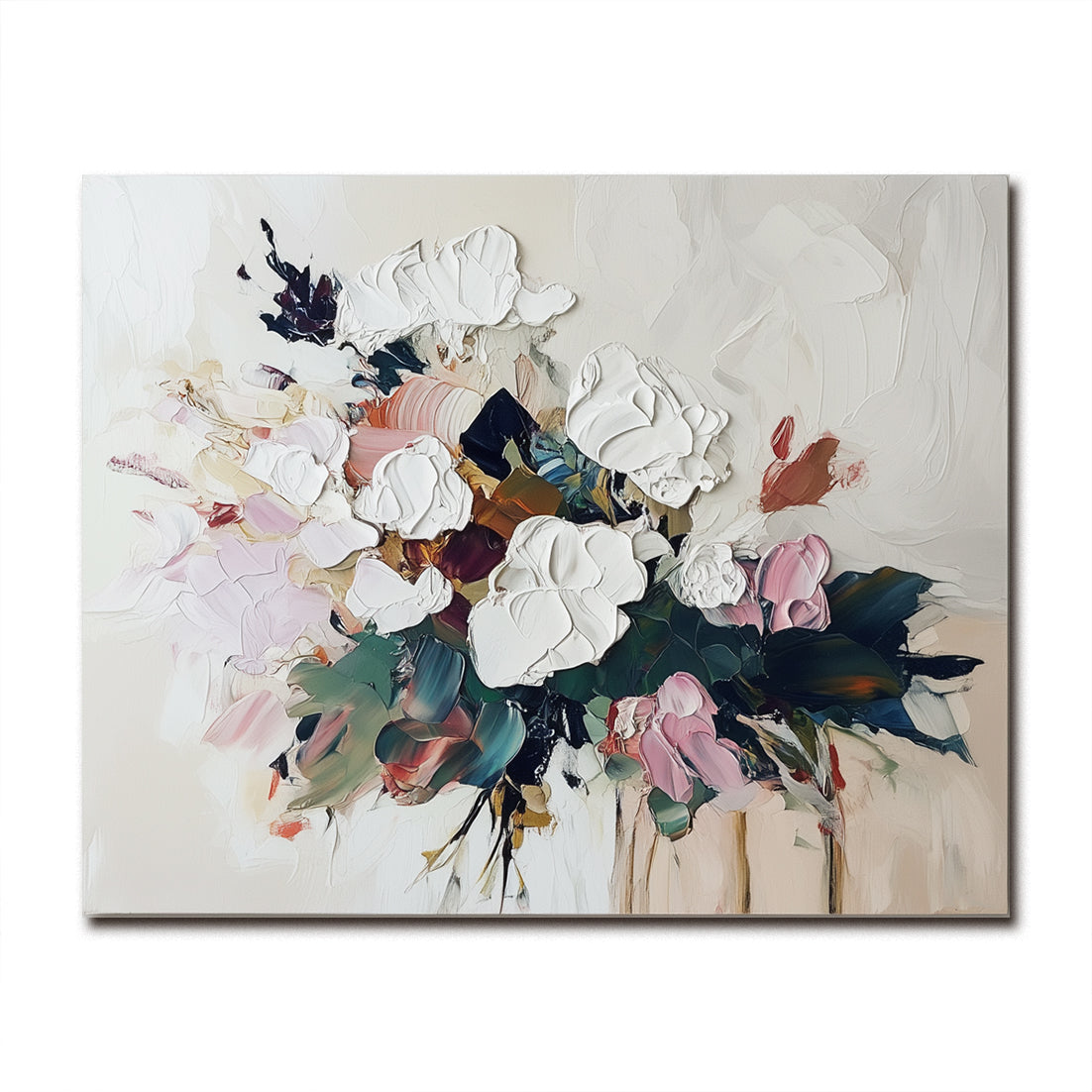 Blossom Reverie – Textured Abstract Floral Painting