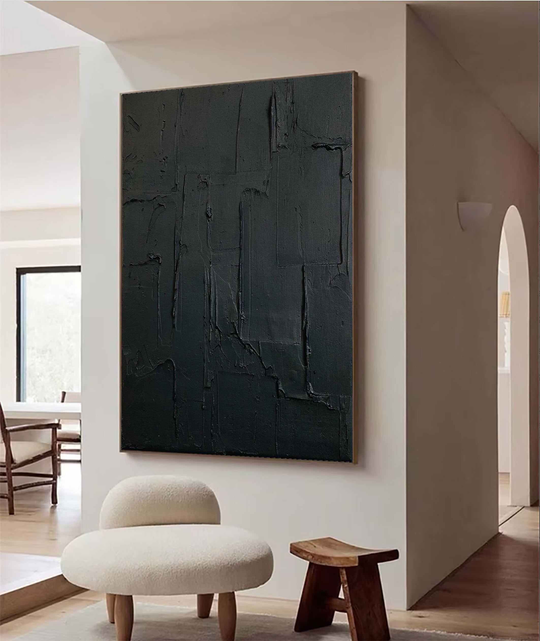 Black Minimalist Painting #BM 002