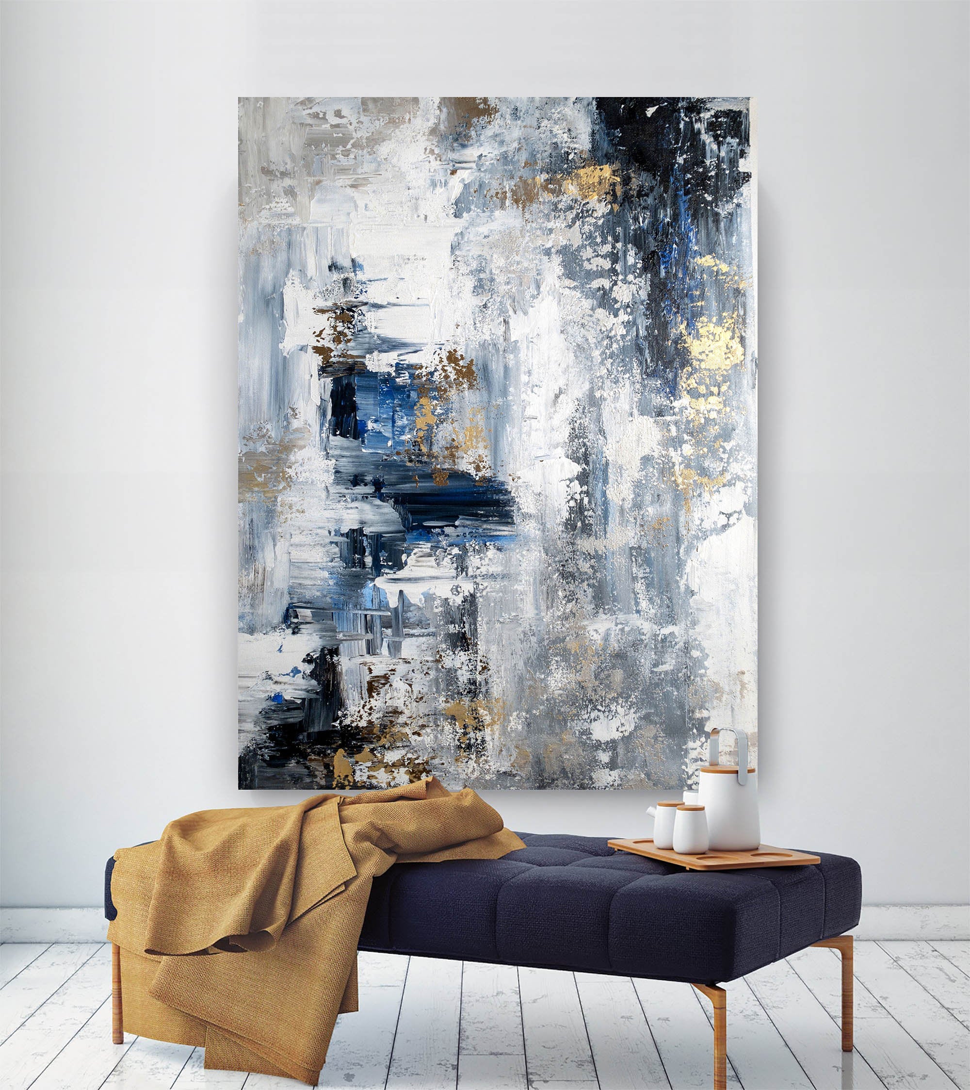 Blue Reverie: Abstract Canvas Art