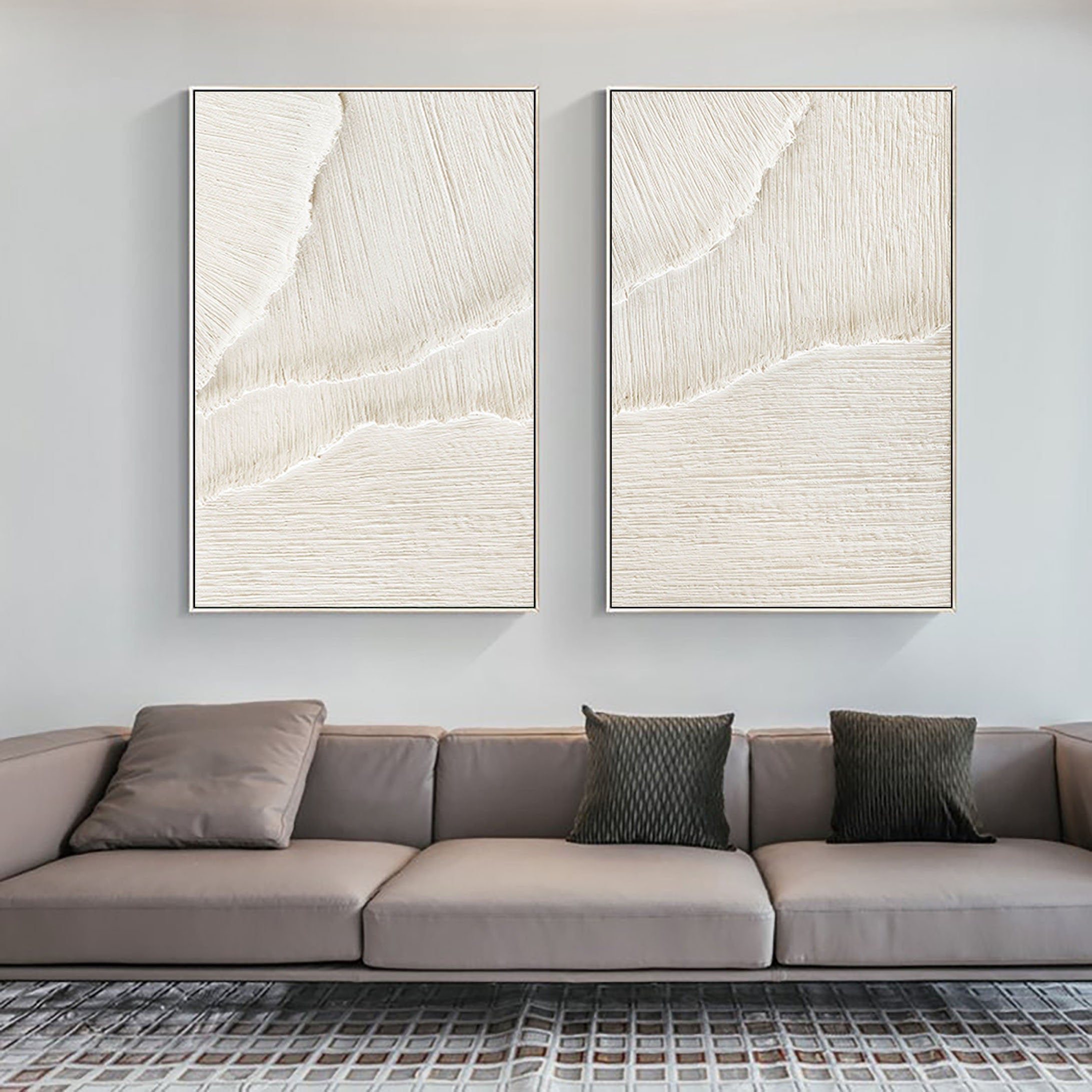 Serene Sands: Dual Canvas Set