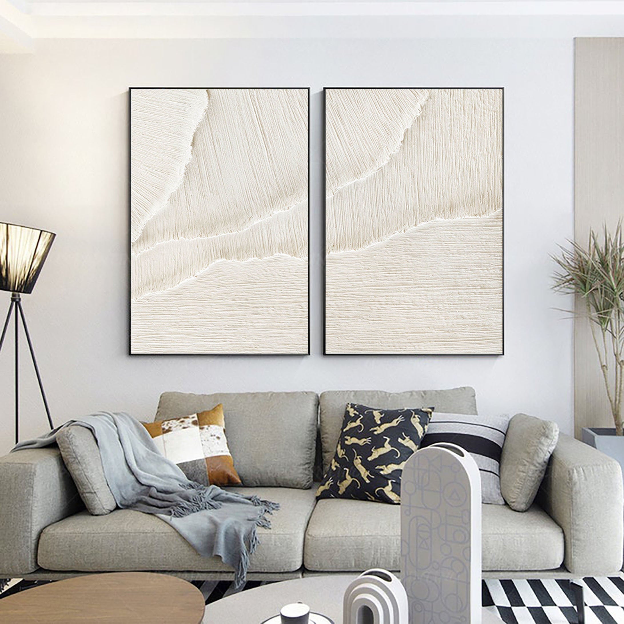 Serene Sands: Dual Canvas Set