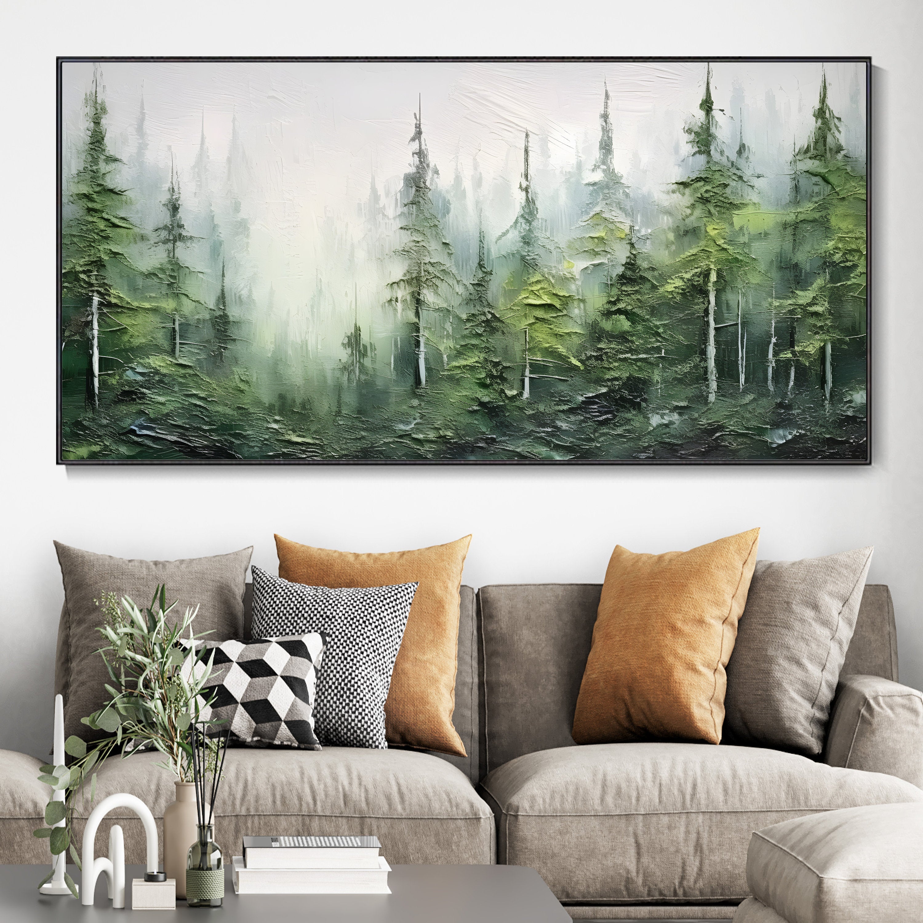 Misty Forest: Textured Serenity