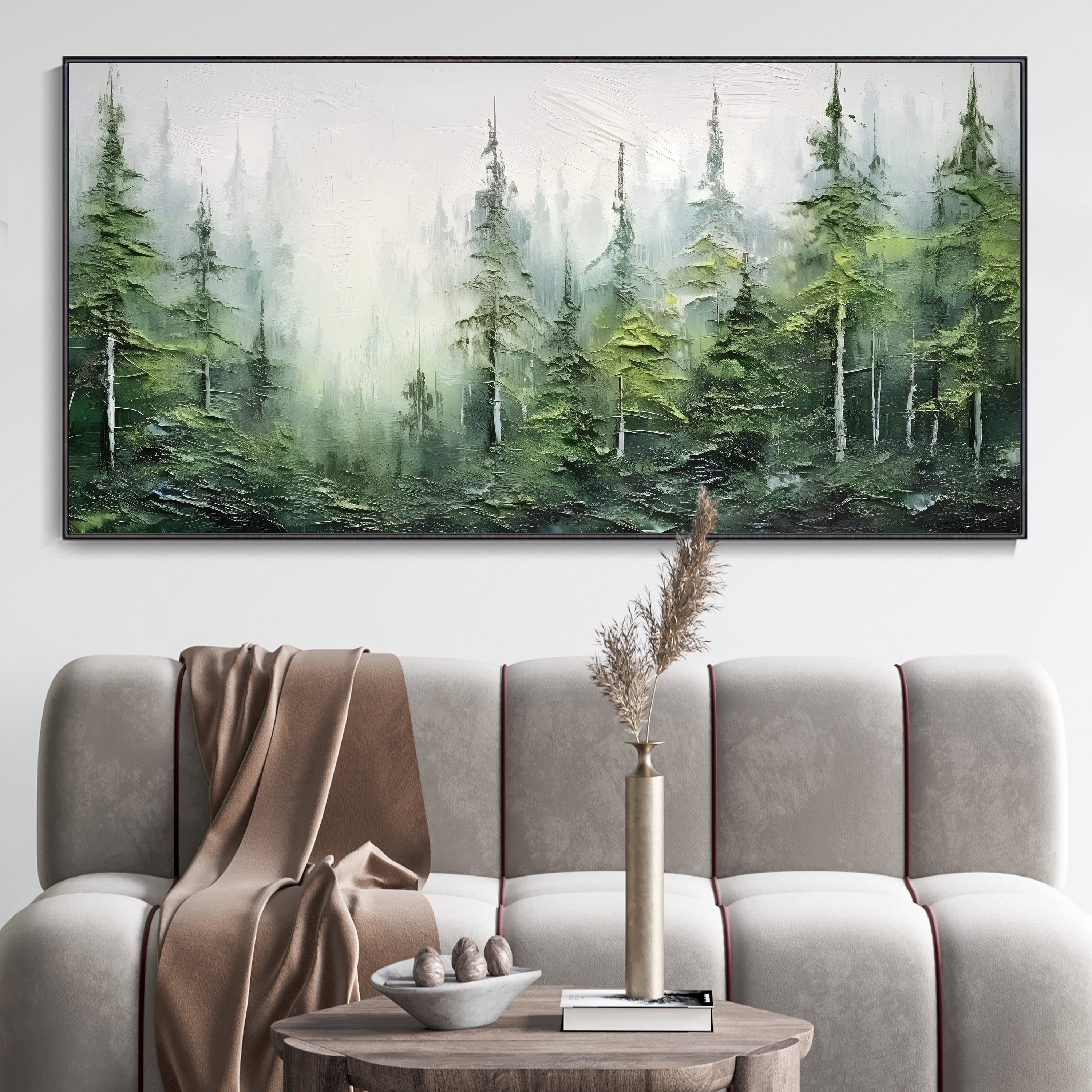 Misty Forest: Textured Serenity