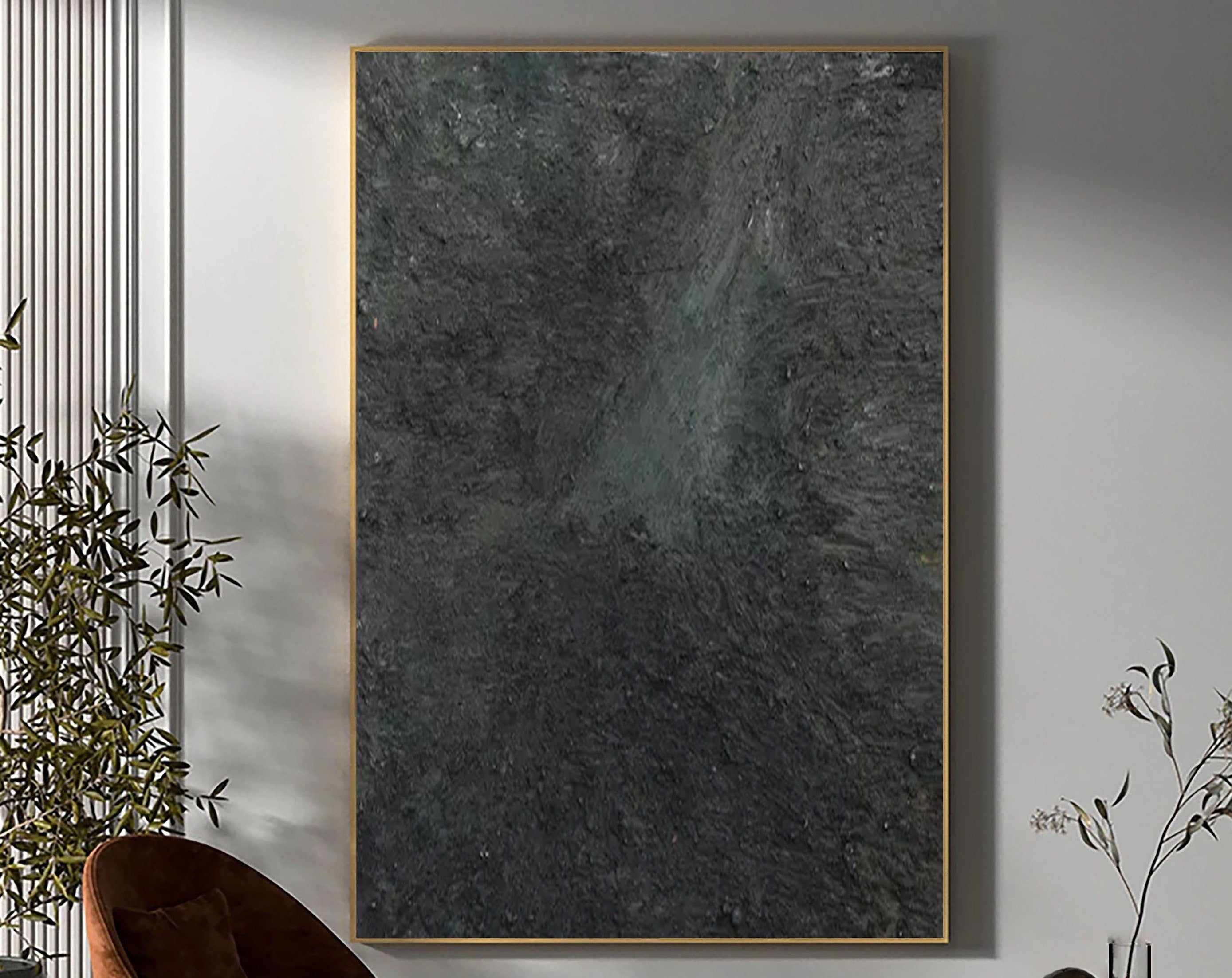 Deep Forest Veil: Textured Canvas