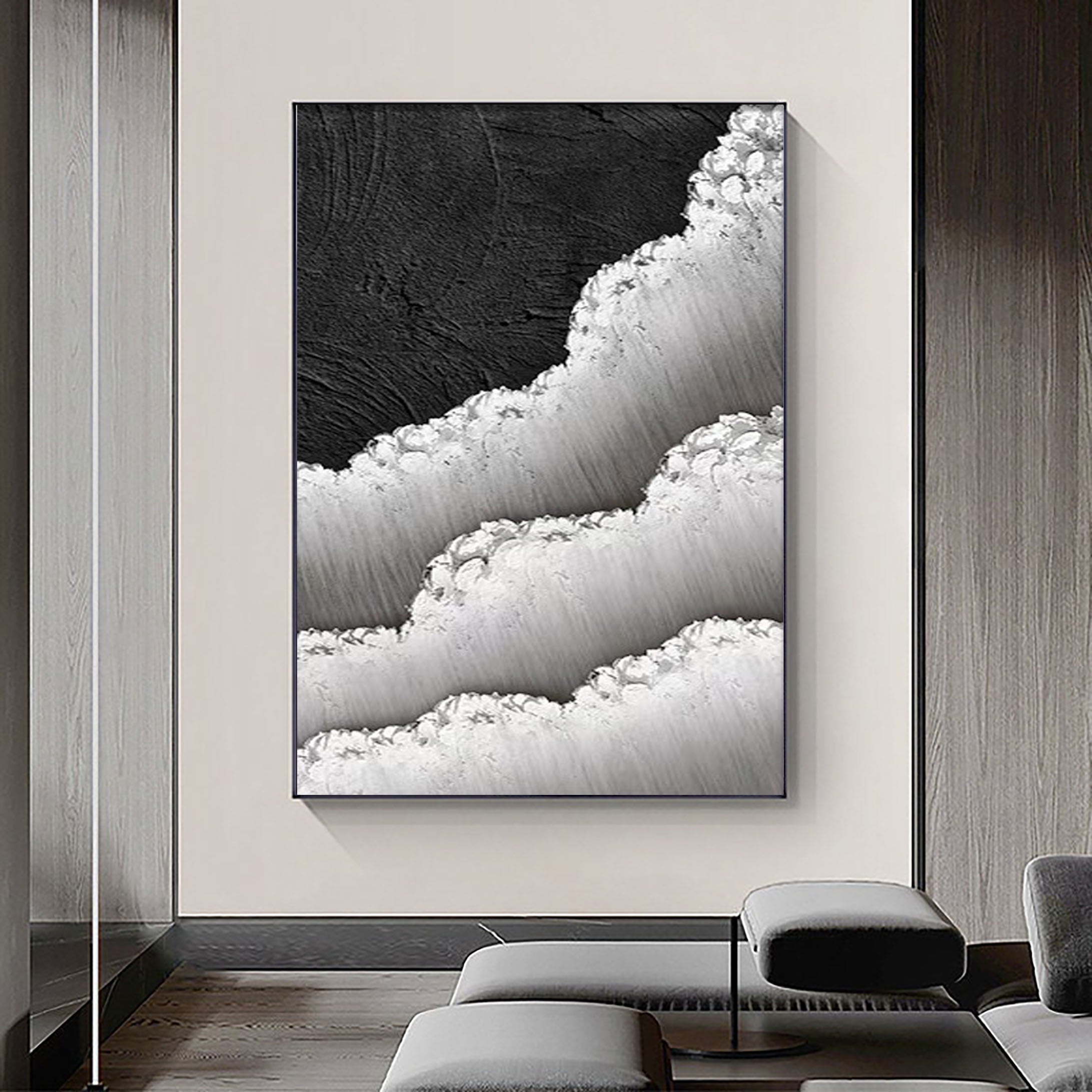 Tidal Mist: Monochrome Waves