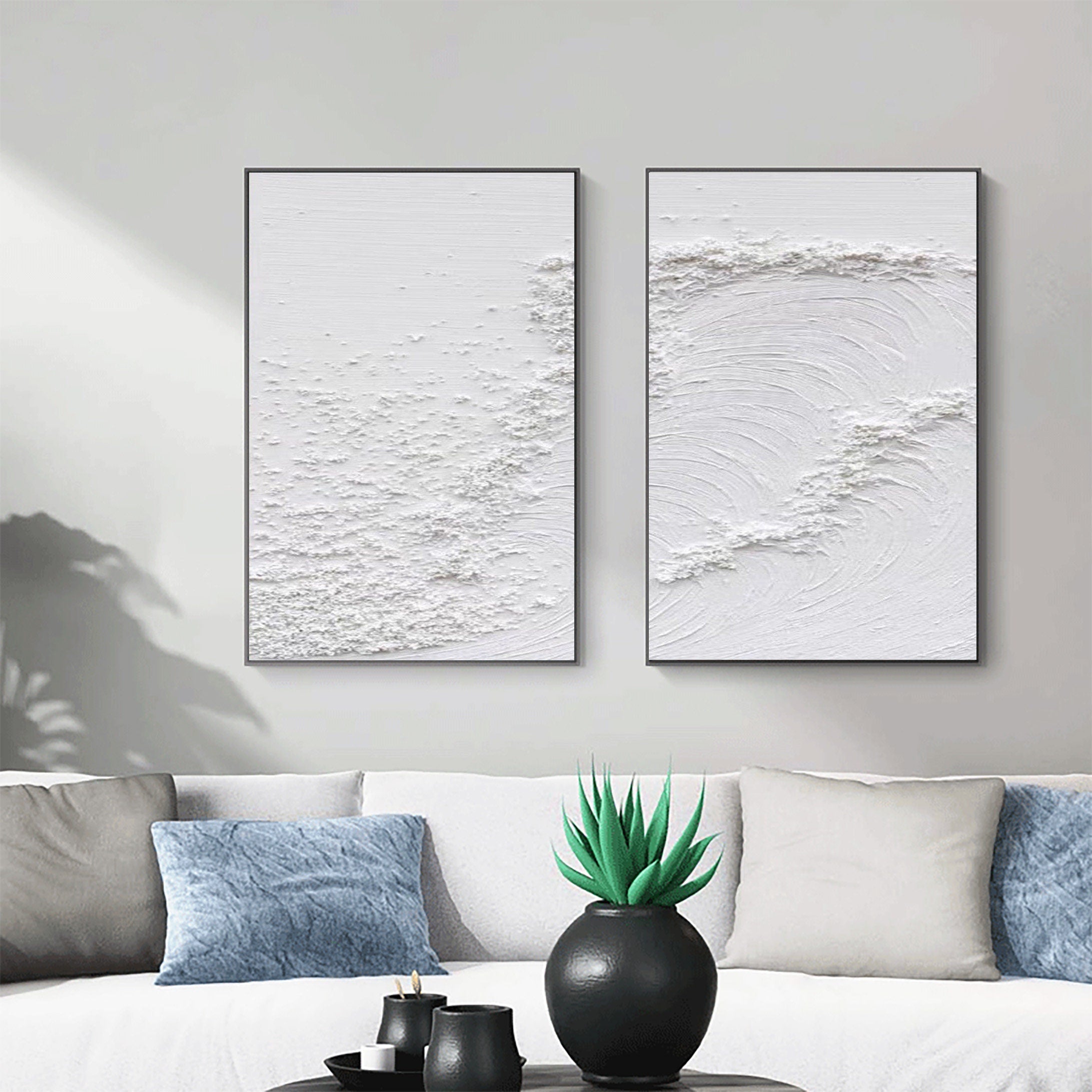 Serene Pair: Textured Whites