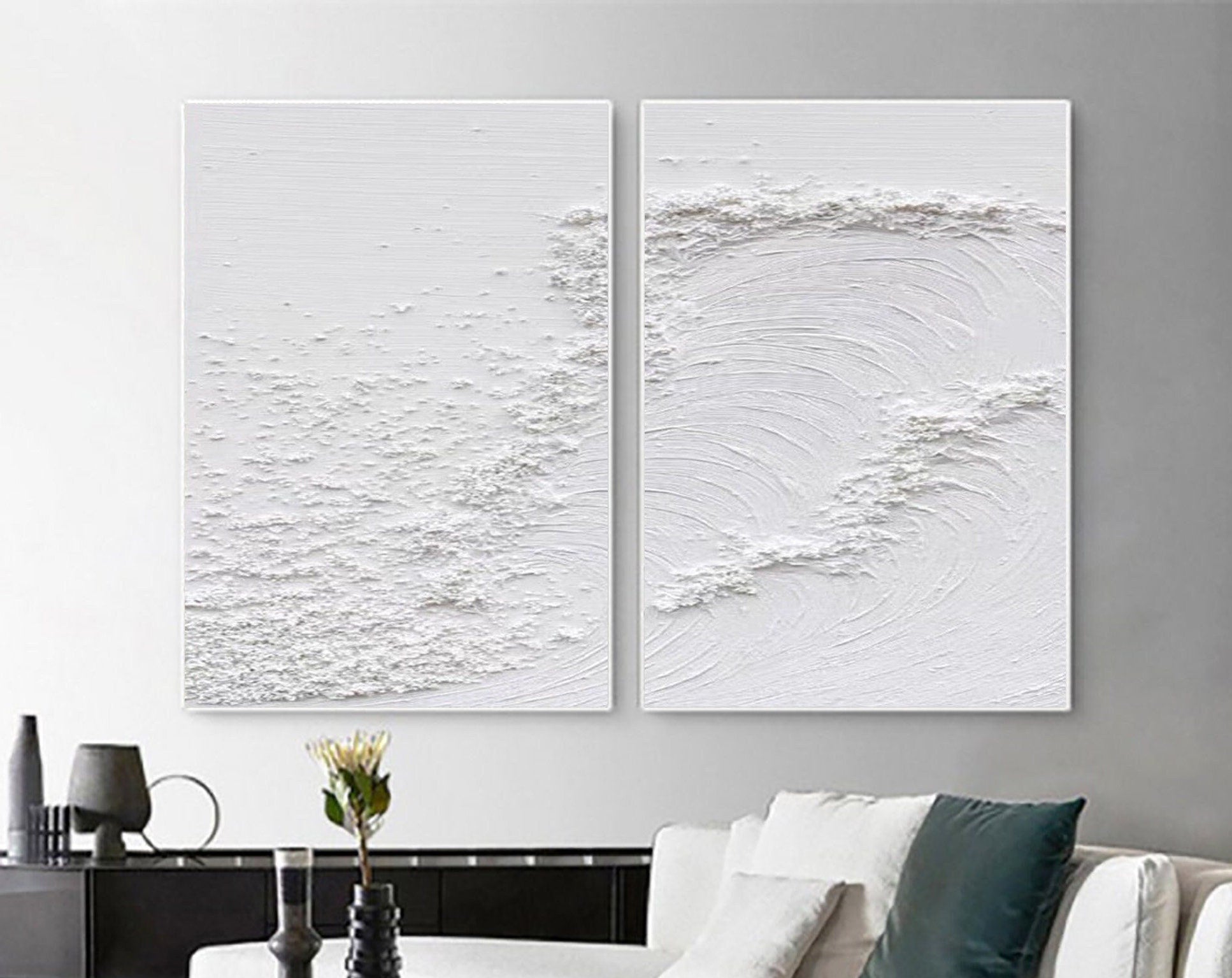 Serene Pair: Textured Whites