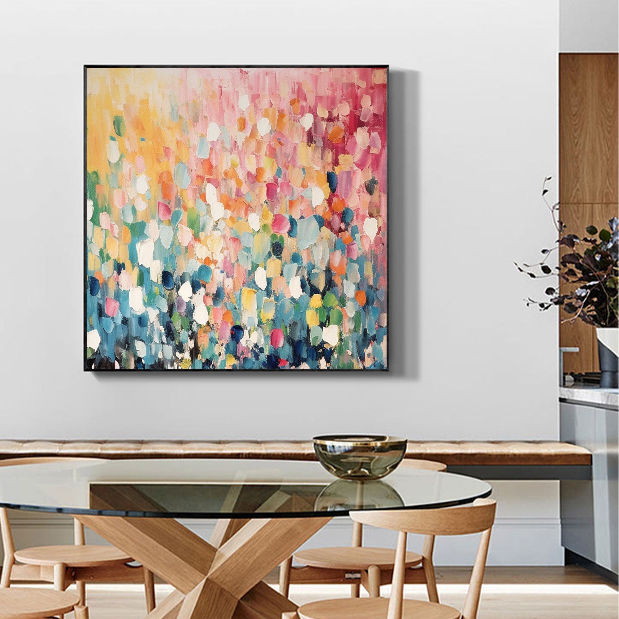 Radiant Burst: Abstract Expressionist Canvas Art