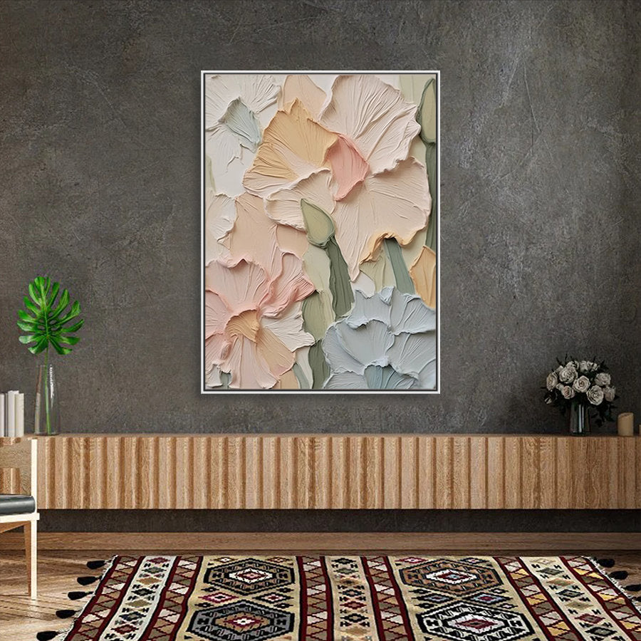 Pastel Petals: Abstract Floral Art