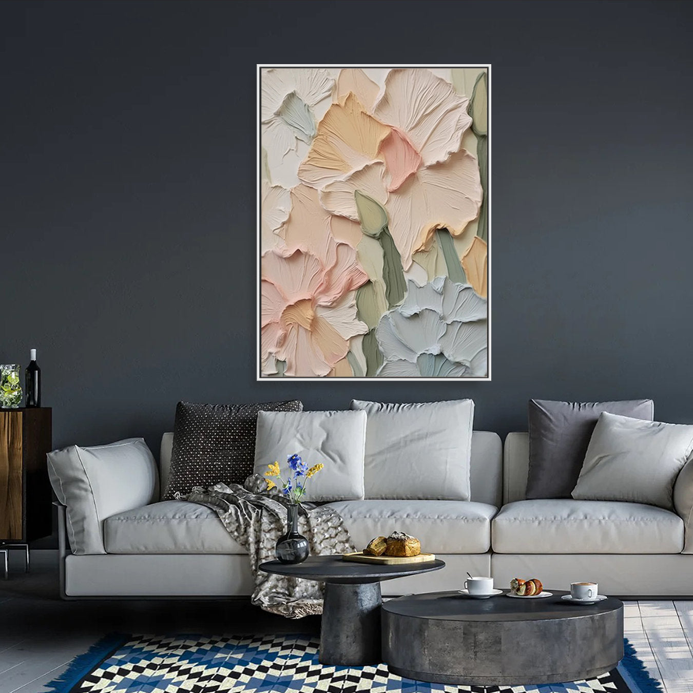 Pastel Petals: Abstract Floral Art