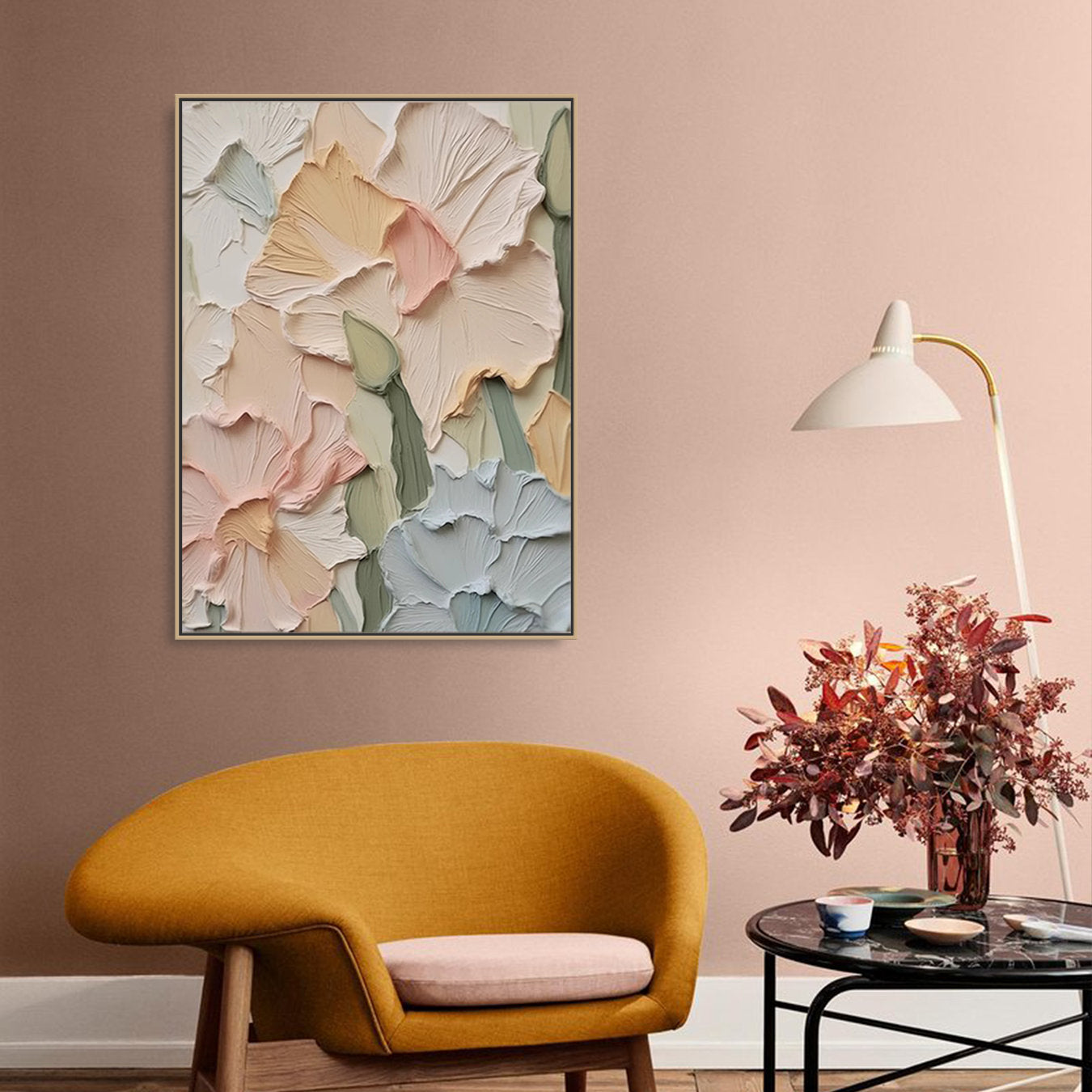 Pastel Petals: Abstract Floral Art