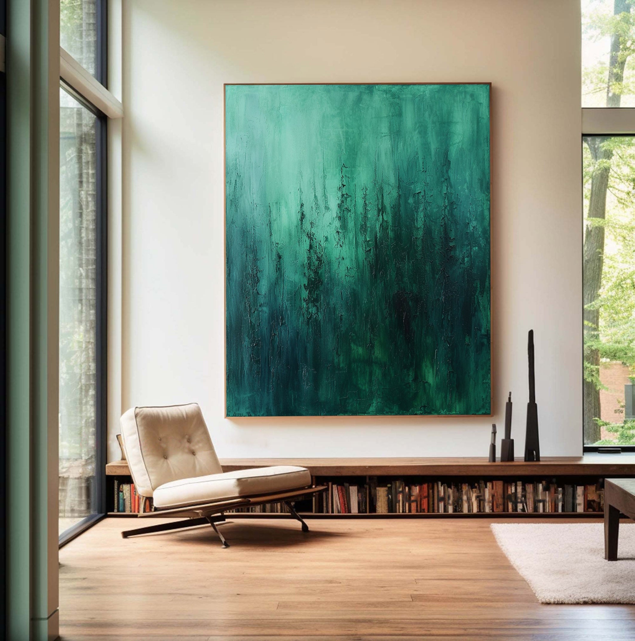 Emerald Forest: Deep Green Canvas Art