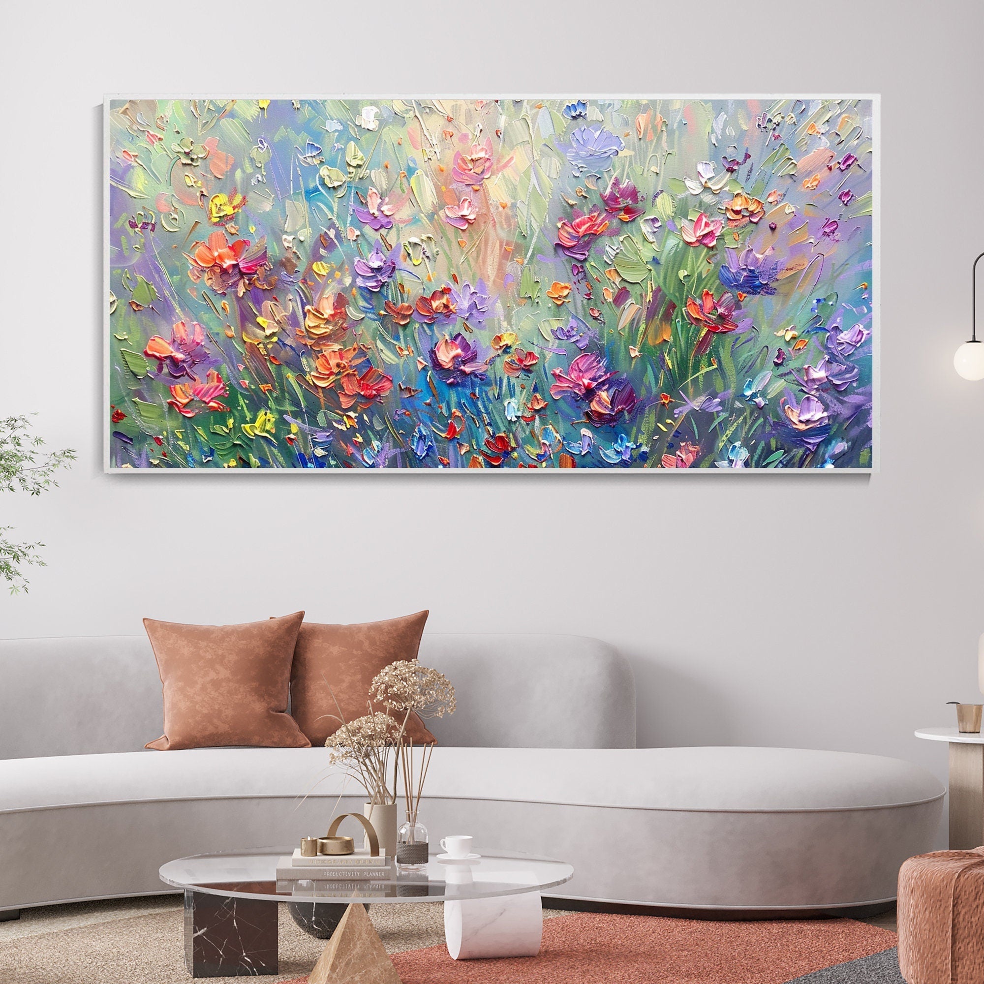 Garden Bloom: Vibrant Floral Abstract Painting