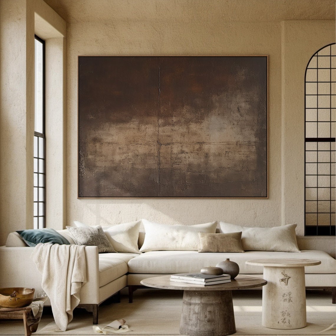 Sable Horizon: Textured Canvas