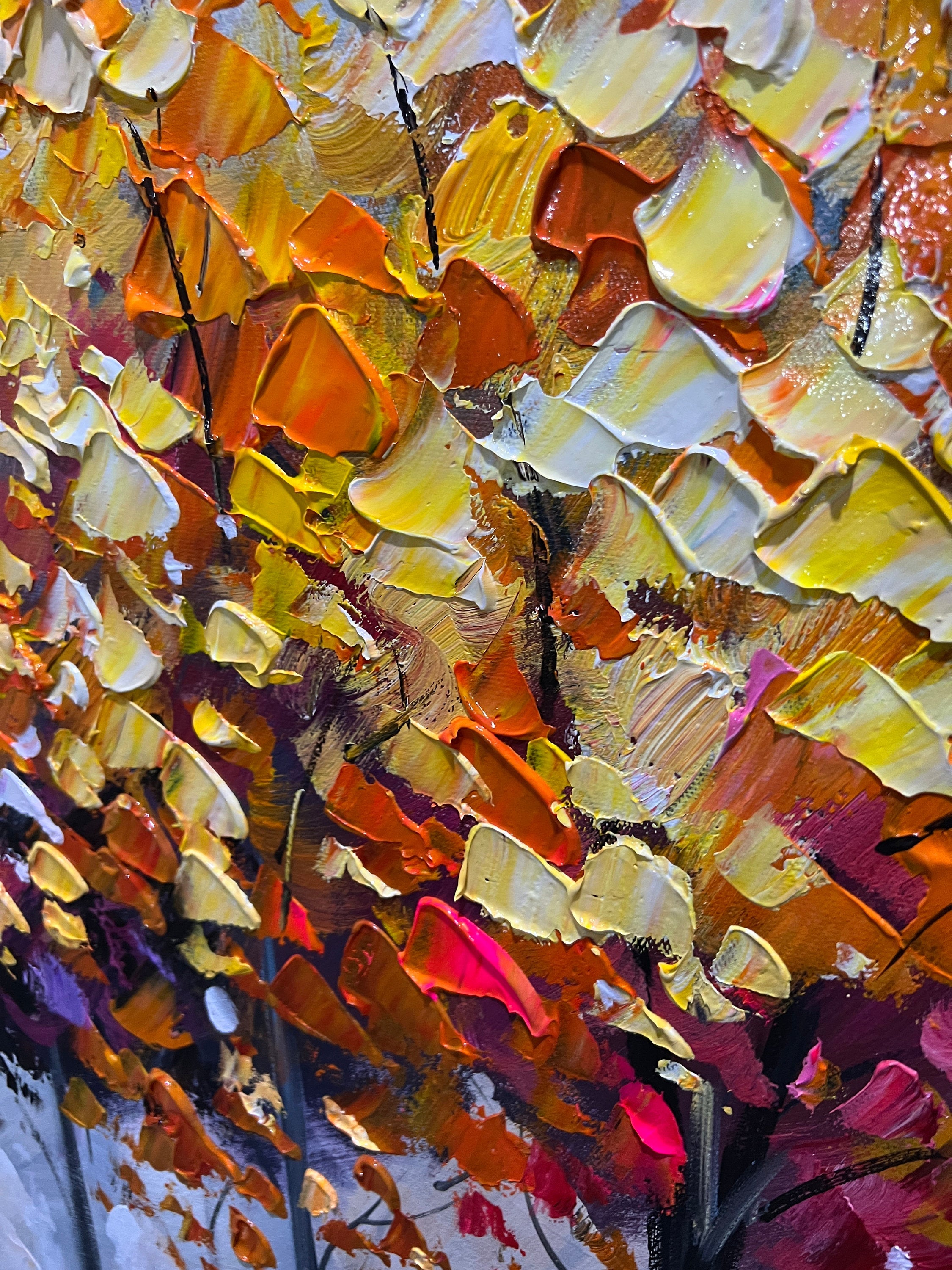 Color Symphony: Vibrant Trees Abstract Painting