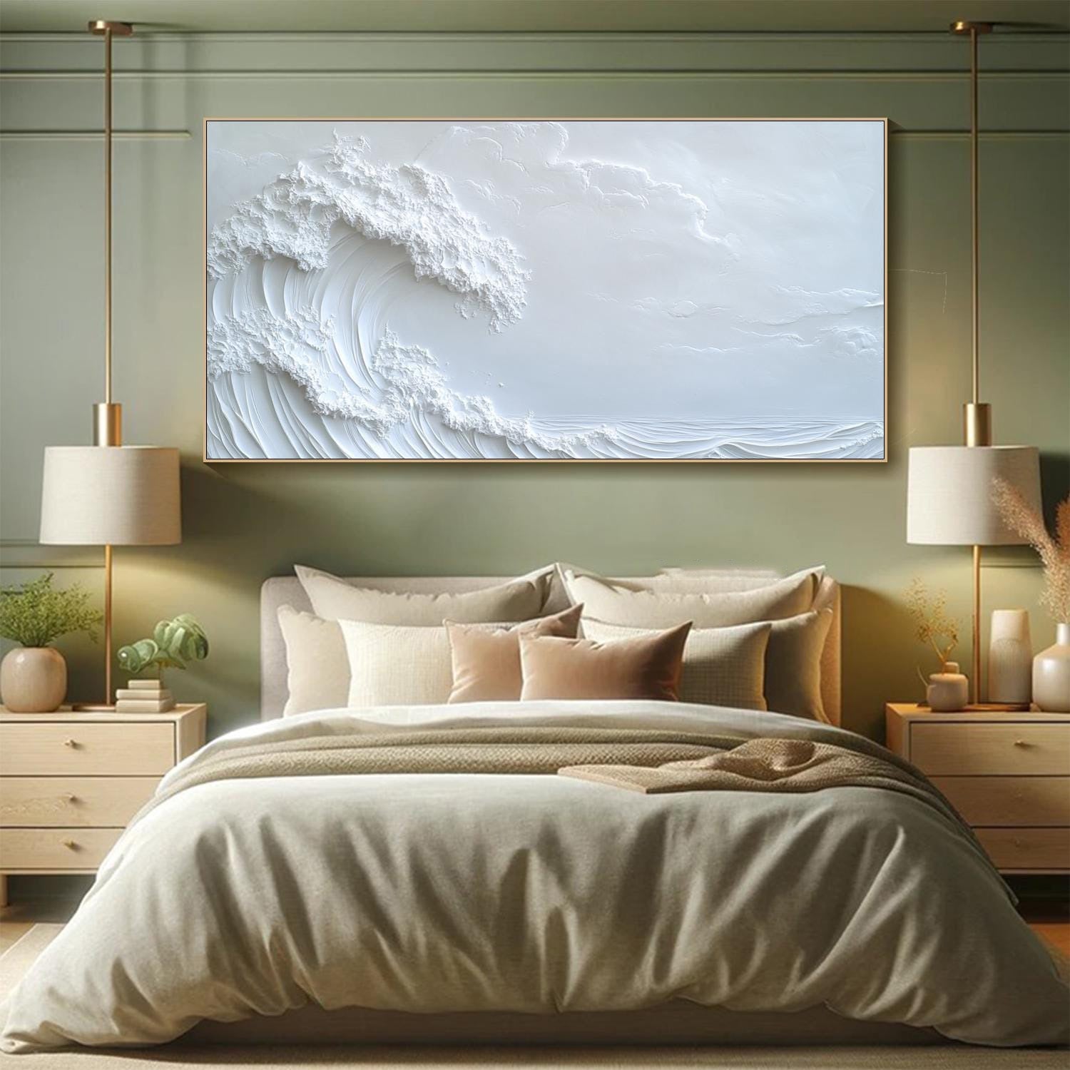 Ocean Whisper: Panoramic Wave Art