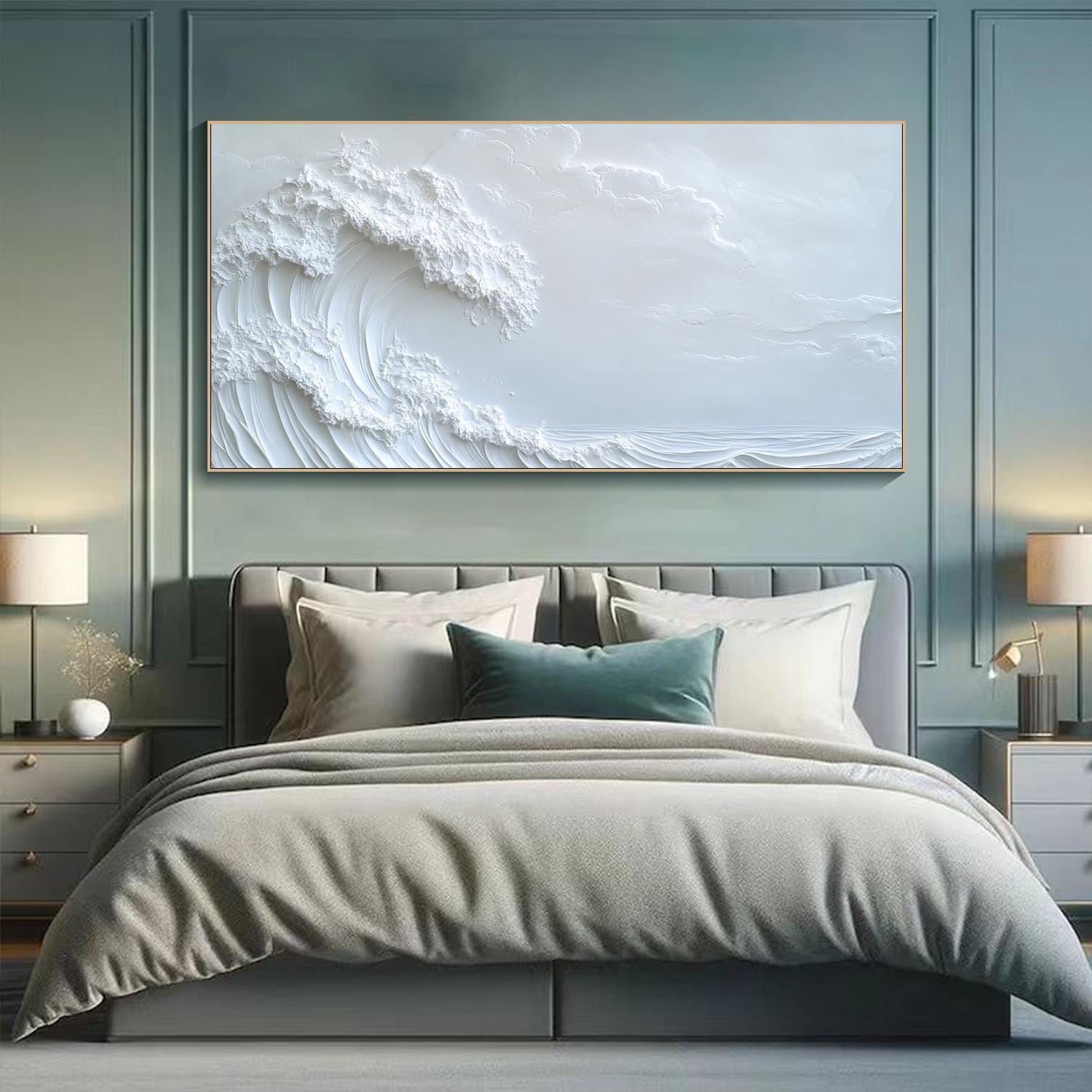 Ocean Whisper: Panoramic Wave Art