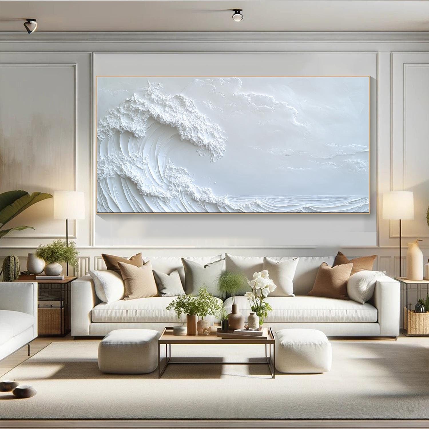 Ocean Whisper: Panoramic Wave Art