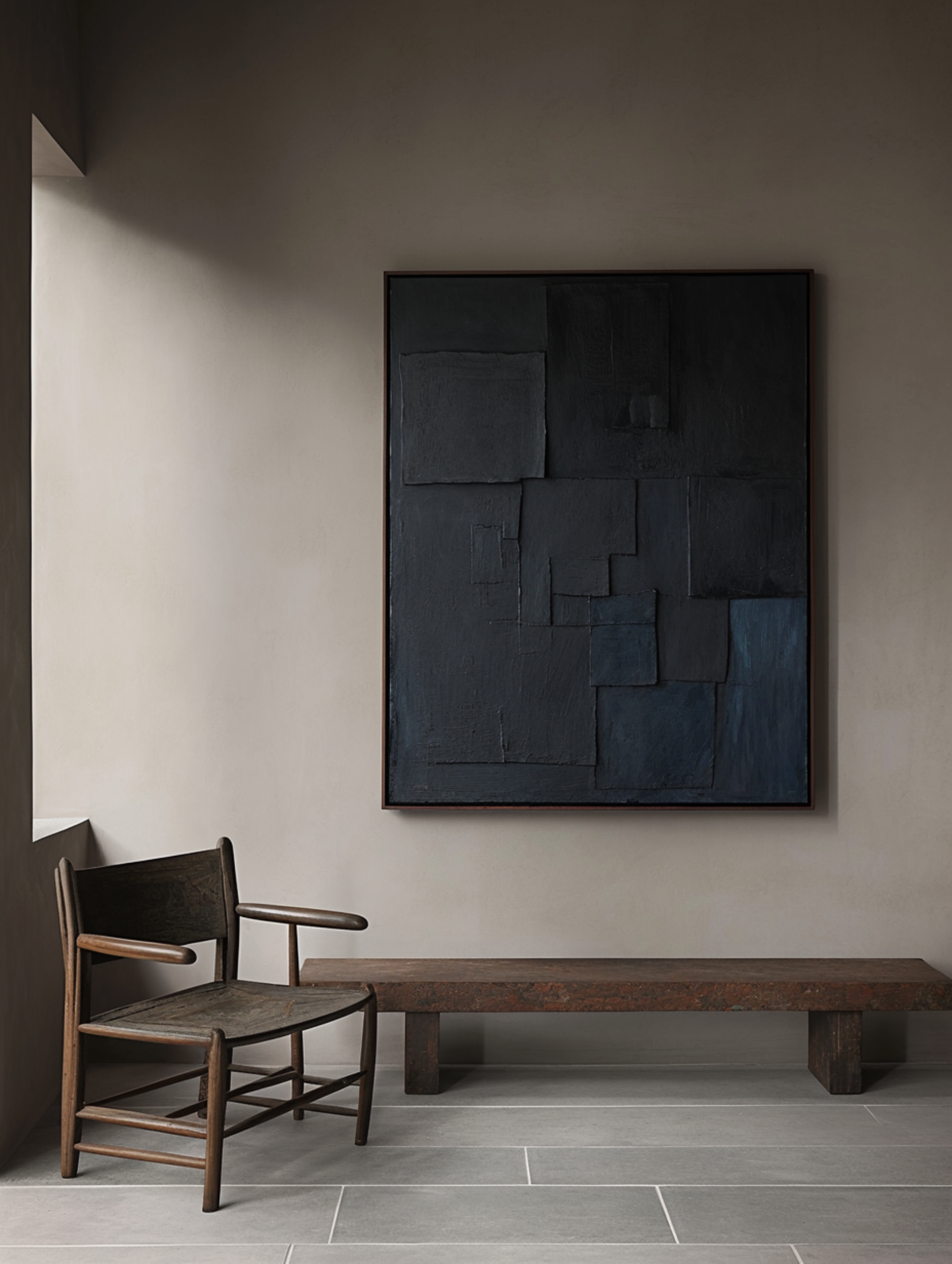 Shadow Grid: Dark Geometric Art